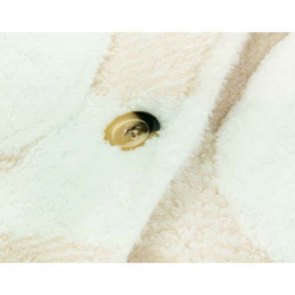 Lapel Plaid Patchwork Fleece Overcoat - Picture 10 of 10